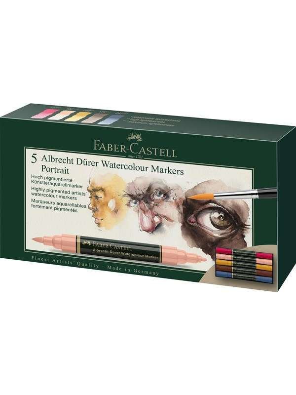 Faber-Castell Watercol. marker A.Dürer 5ct wallet port