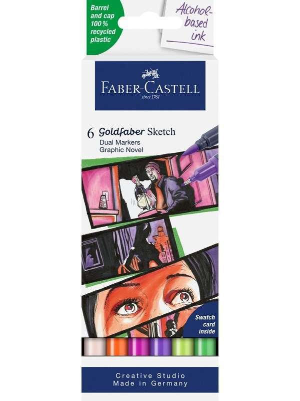 Faber-Castell Sketch Marker Gofa 6ct set Graph. Novel