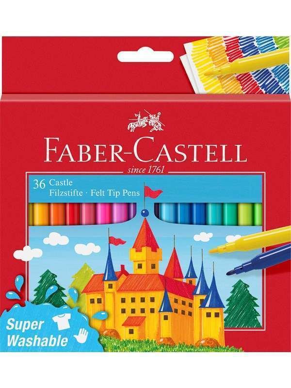 Faber-Castell Fibre-tip pen Castle Cardboardbox 36pc.
