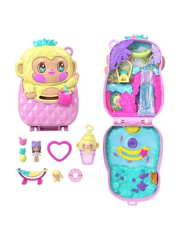 Polly Pocket Core Compact Pineapple Monkey Colada