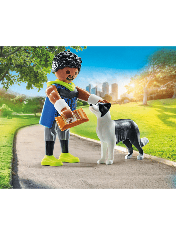 Playmobil Hölkkääjä bordercollien kanssa
