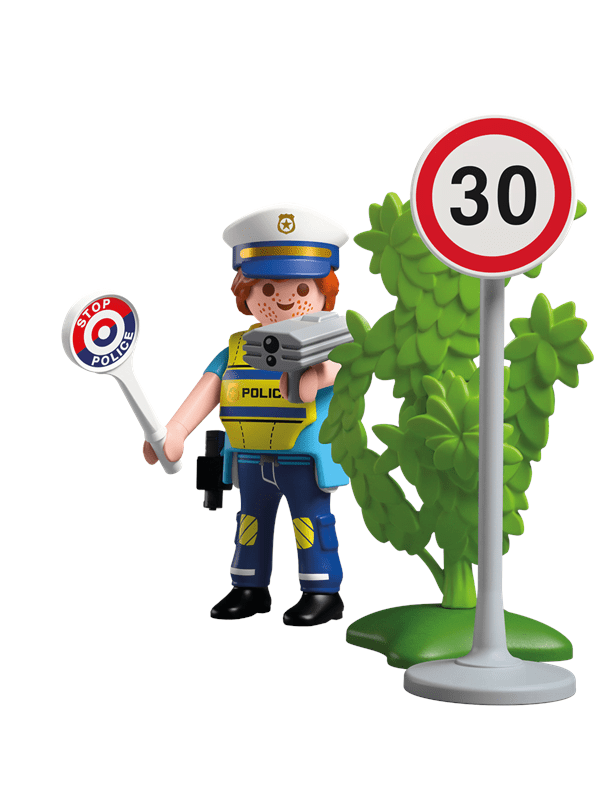Playmobil Figures - Poliisi nopeusmittarin kanssa
