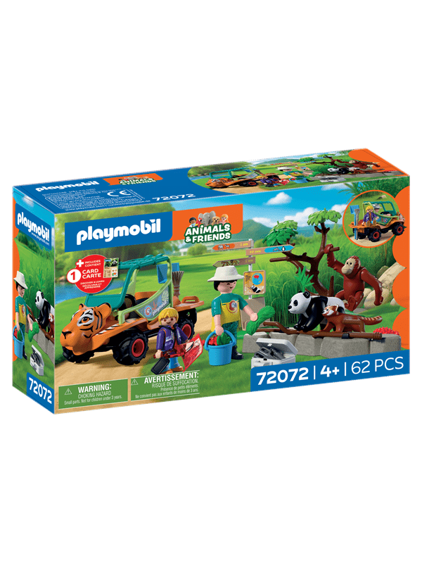 Playmobil Eläimet ja ystävät - Eläintarha: Eläintenhoitaja ajoneuvon kanssa