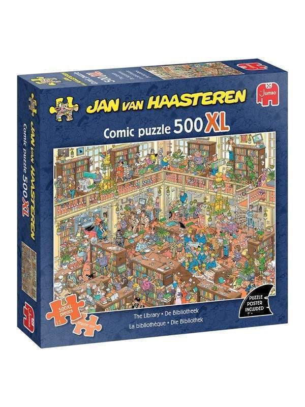 Jumbo Jan van Haasteren Jigsaw Puzzle - The Library - 500 XL pcs. Lattia