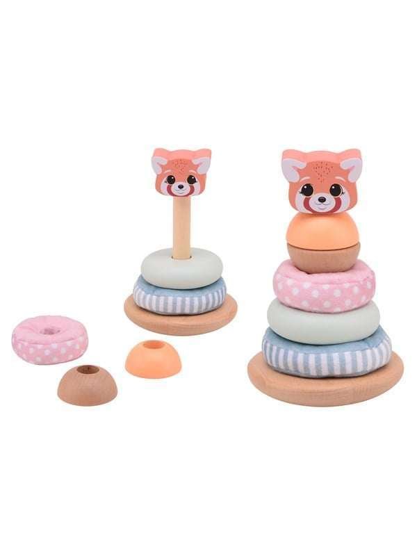 Jouéco The Wildies Family stacking tower with soft rings