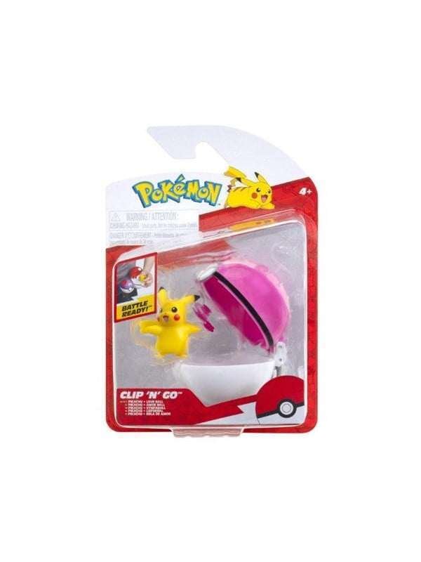 Pokemon Clip N Go Female Pikachu W. Love Ball
