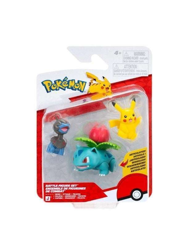 Pokemon Battle Figure Set Deino, Pikachu & Ivysaur