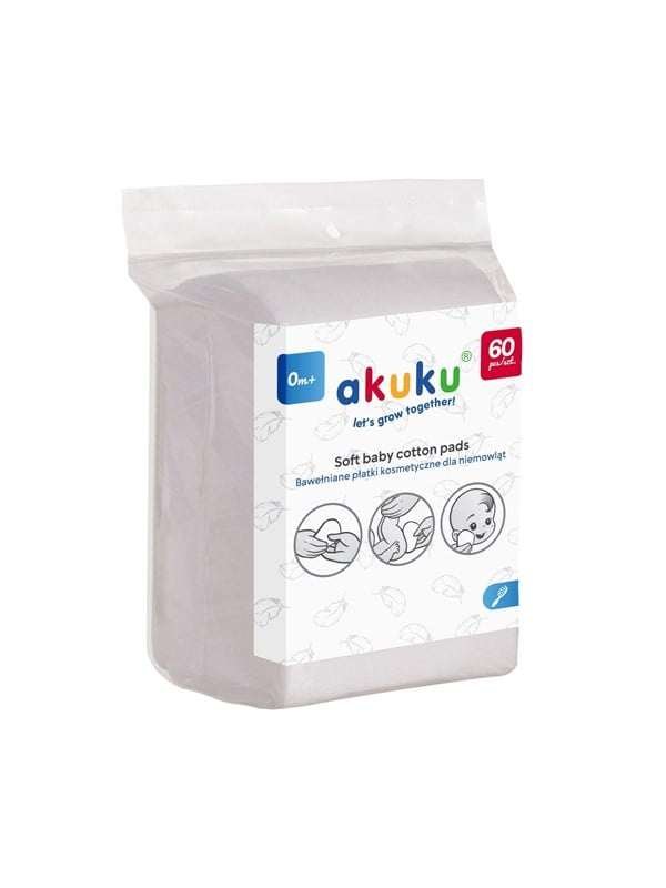Akuku Soft baby cotton care pads (60 pcs)