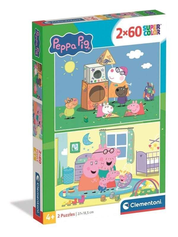 Clementoni Puzzle Peppa Pig 2026 2x60 pieces Lattia