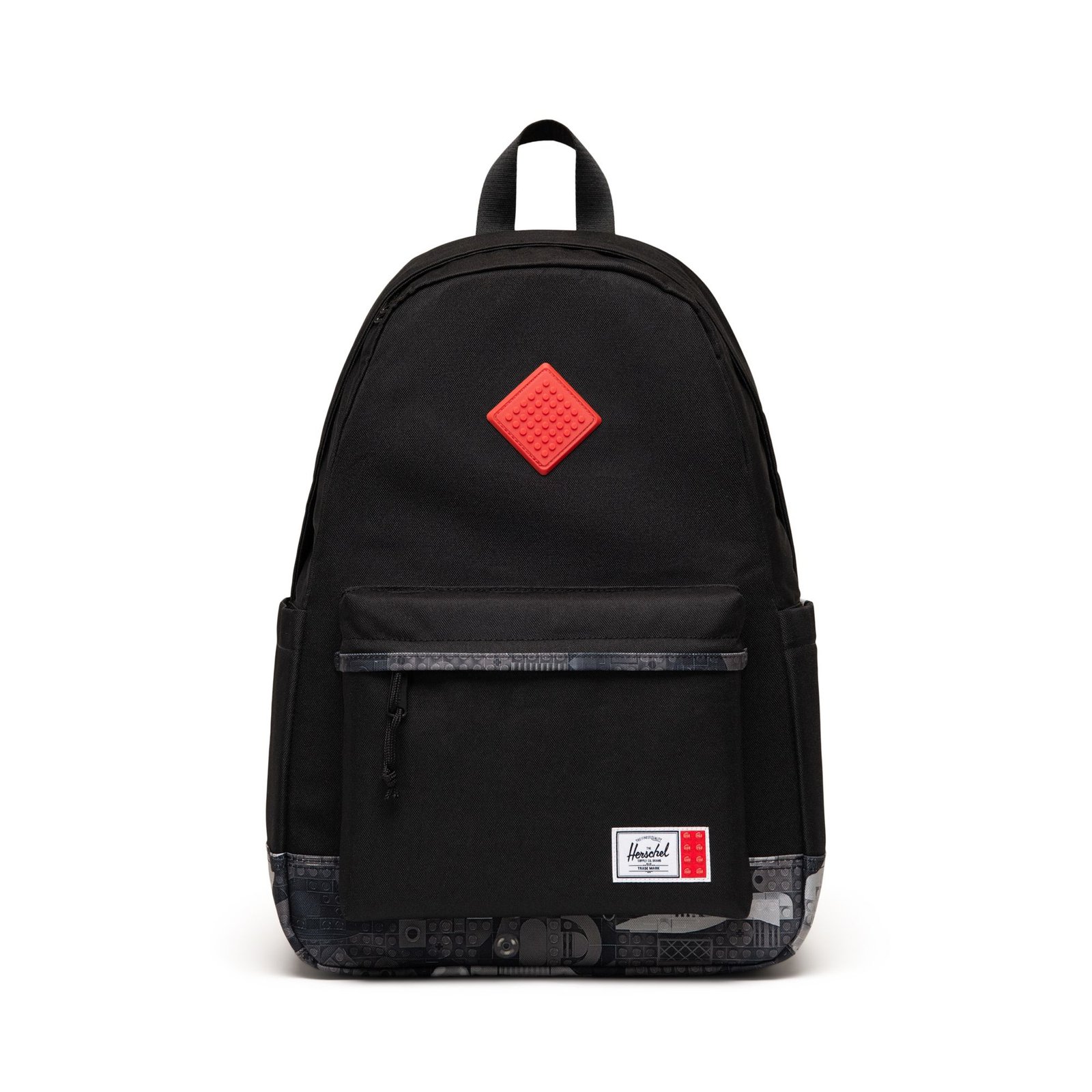 Herschel Heritage ‑reppu - musta / abstraktit palikat, musta