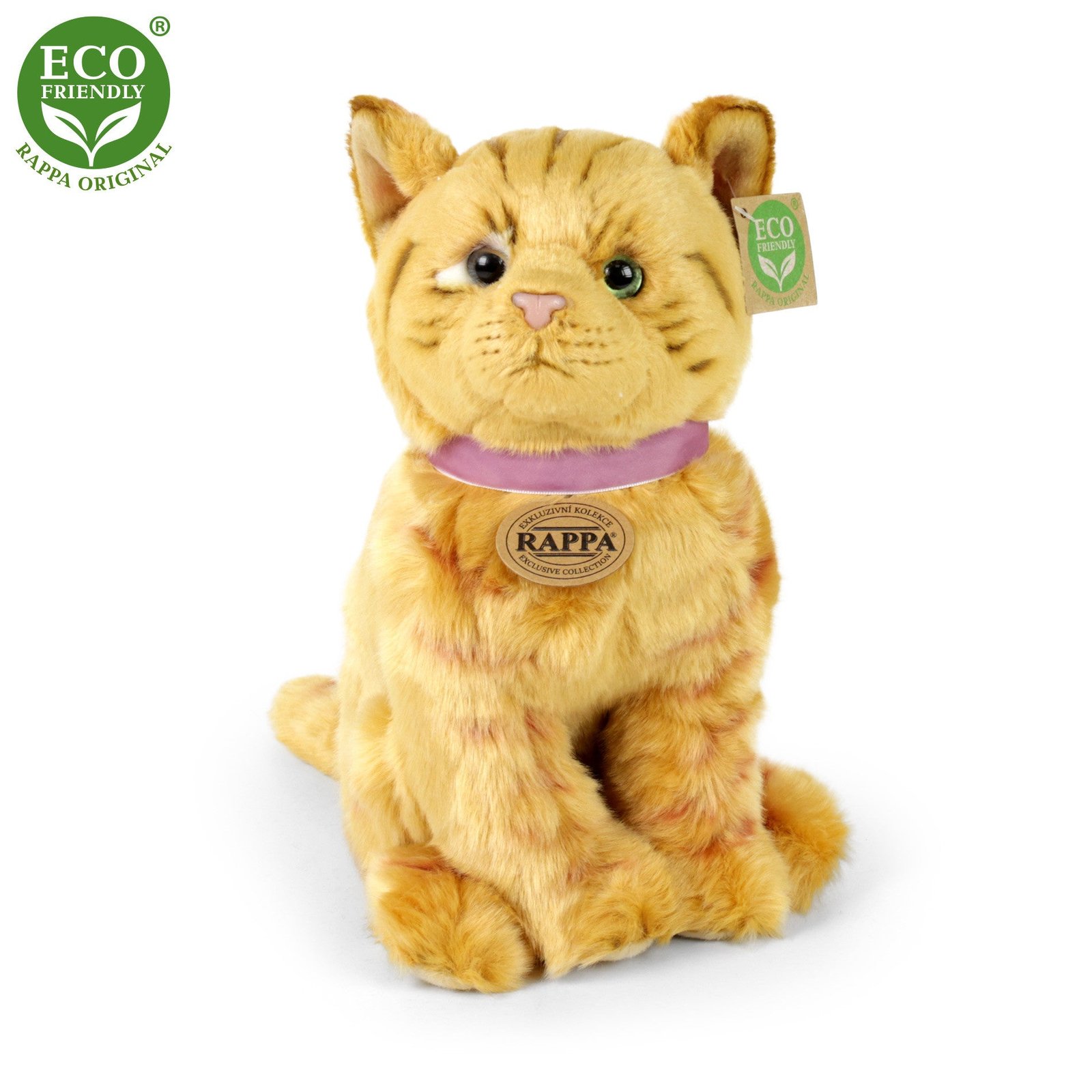 Rappa Eco Friendly Kissa Keltaraitainen Pehmolelu 25cm