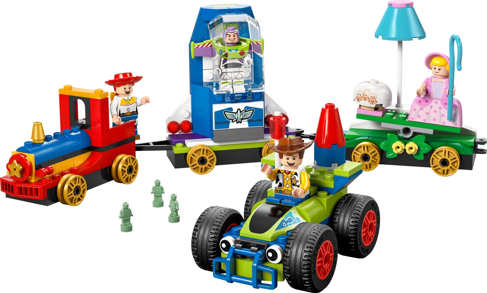 Toy Story -juhlavuoden juna ja radio-ohjattava auto