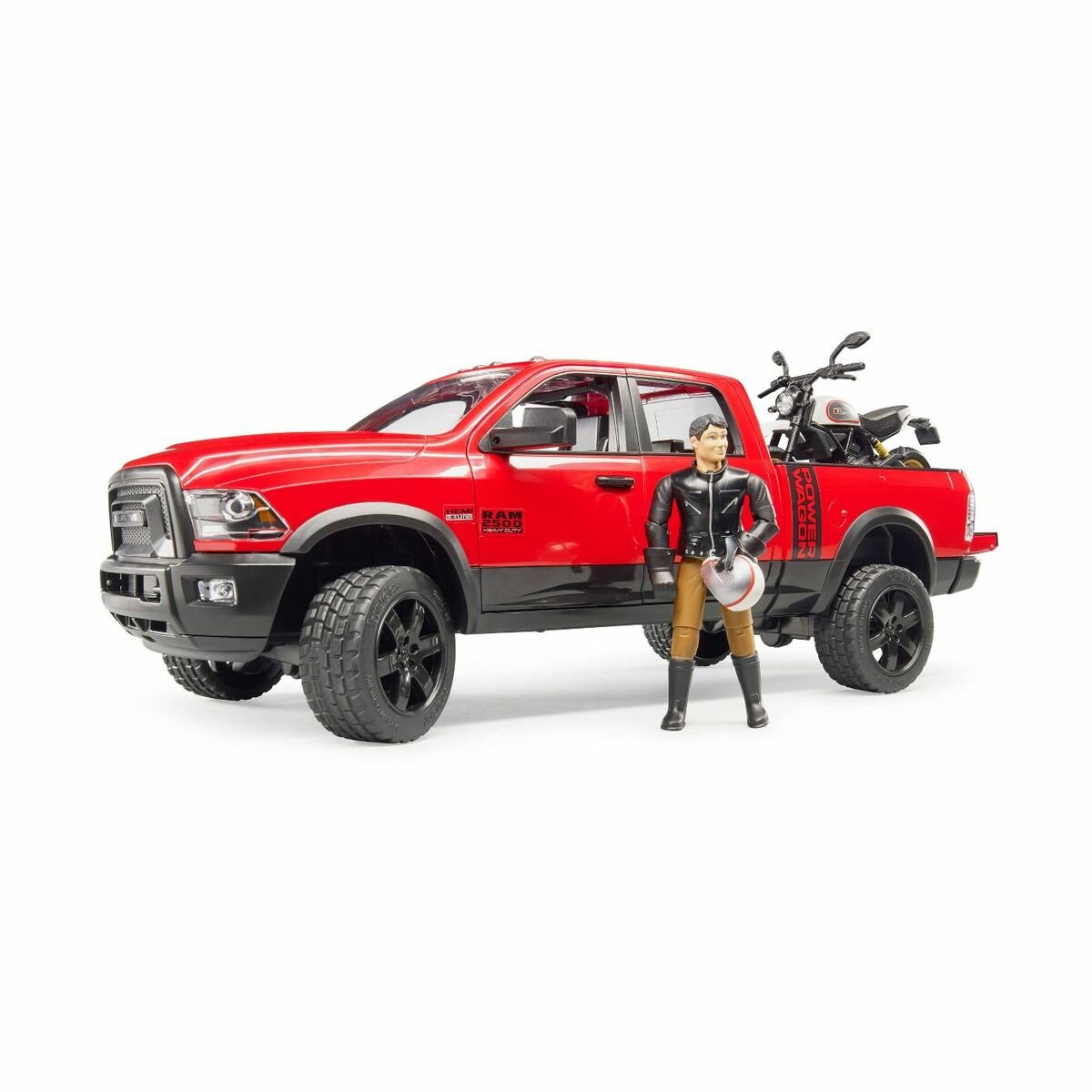 Bruder Dodge RAM 2500 Power Wagon & Moottoripyörä 1:16