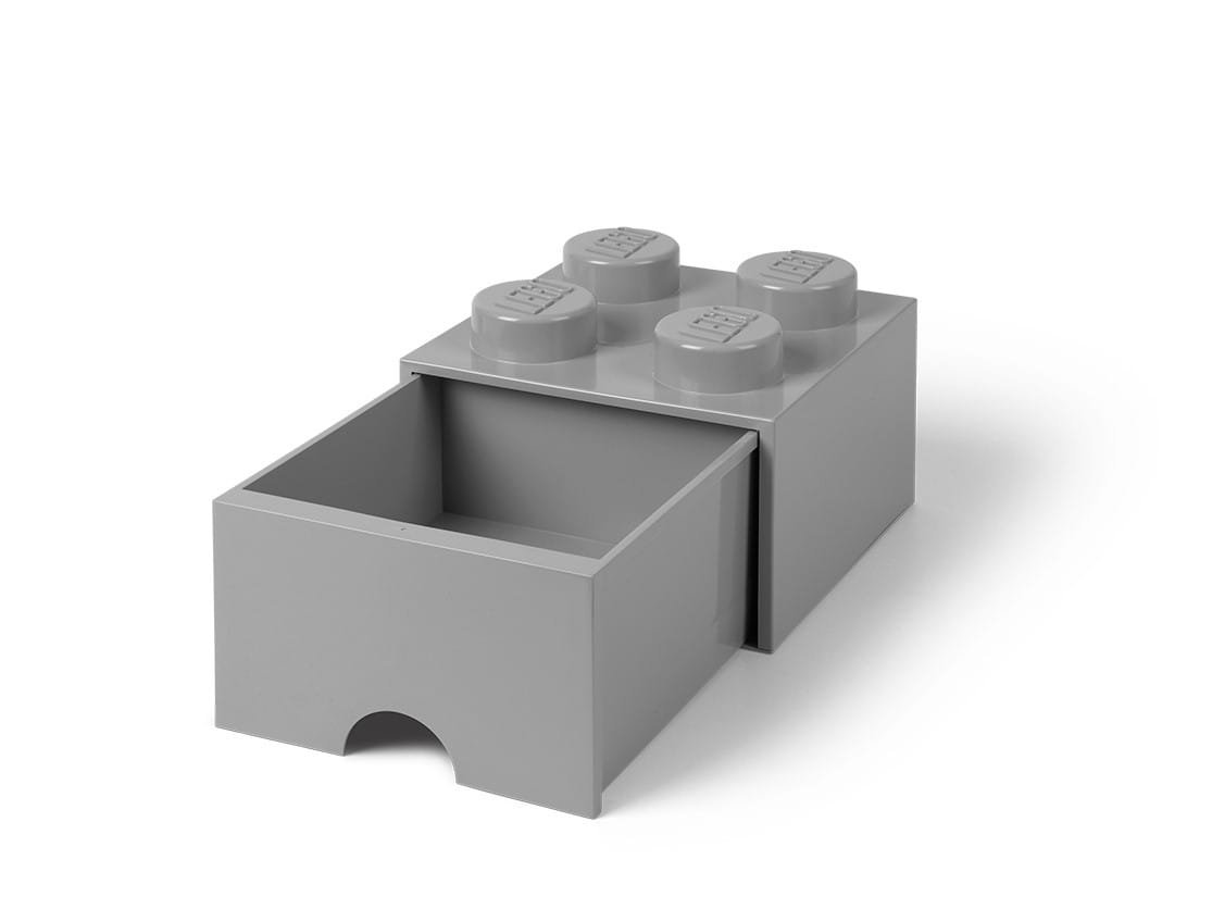 LEGO 4-nastainen kivenharmaa'säilytyspalikkalaatikko