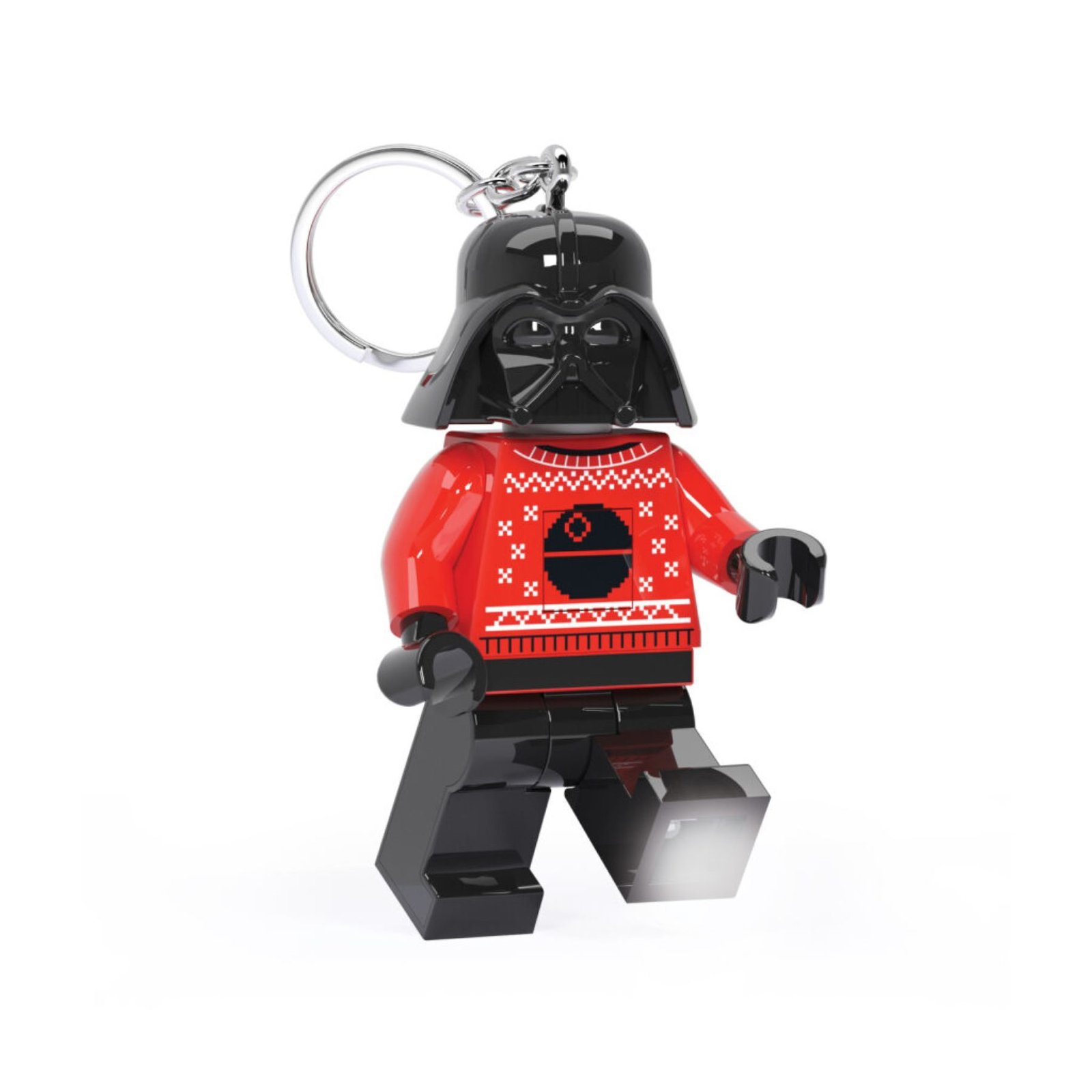 Joulupaitaan sonnustautunut Darth Vader ‑avaimenperä valolla