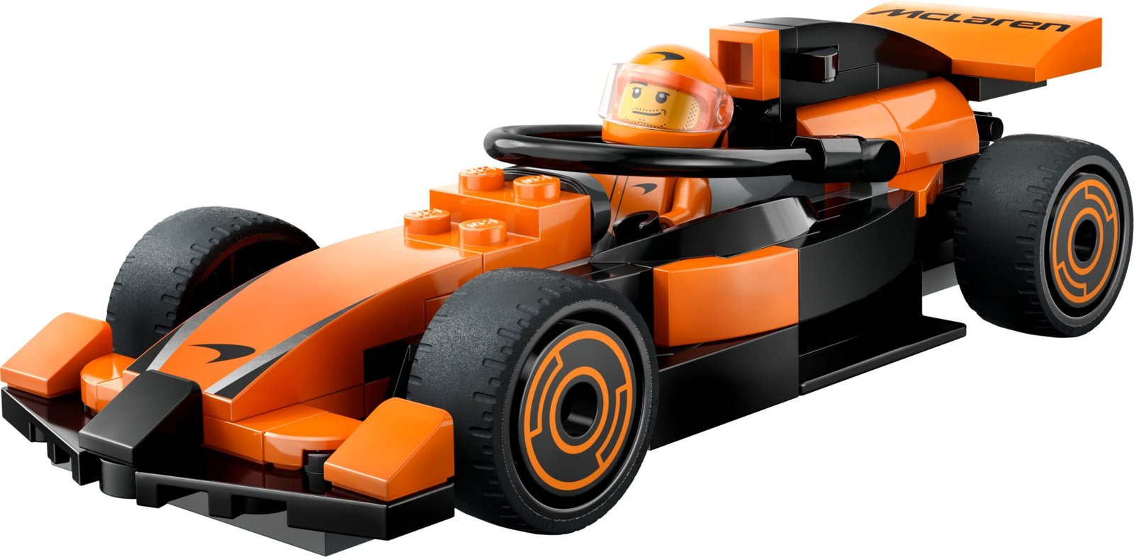 F1-kuljettaja ja McLaren-kilpa-auto