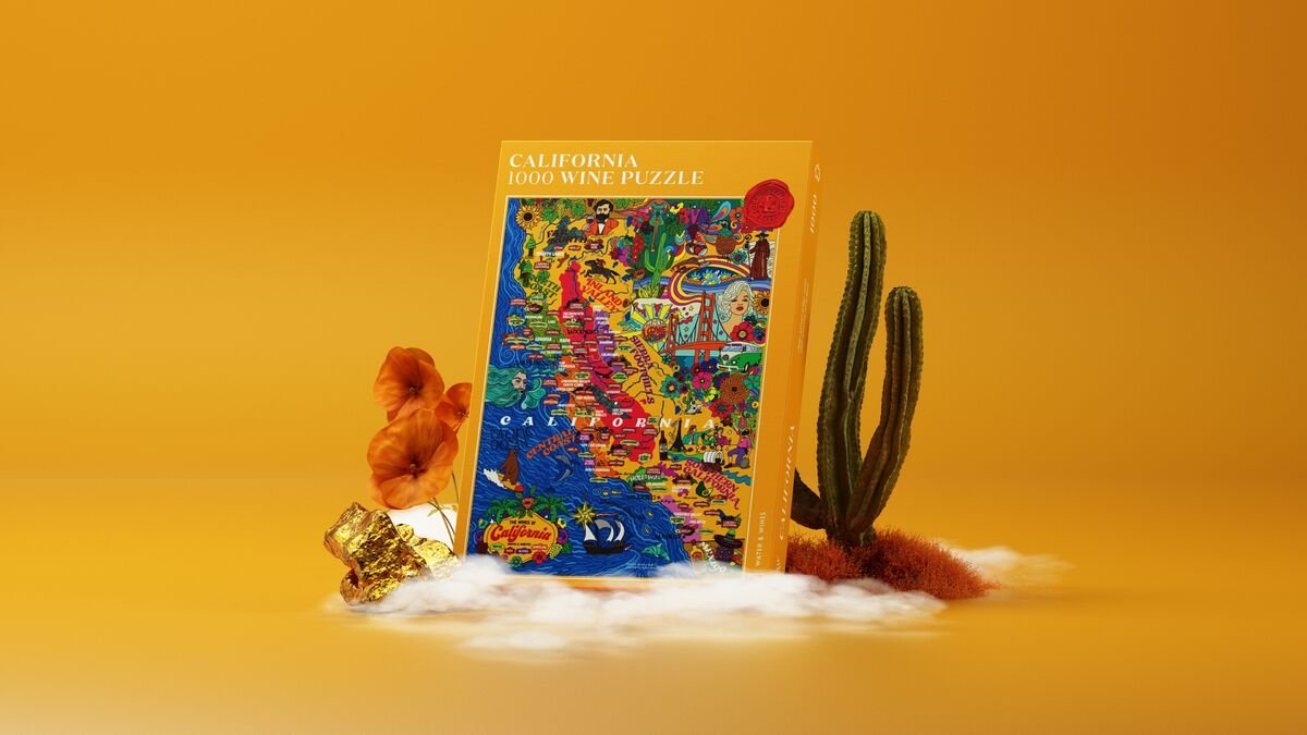 Water And Wines California, Wine Puzzle, 1000 Palan Viini Palapeli