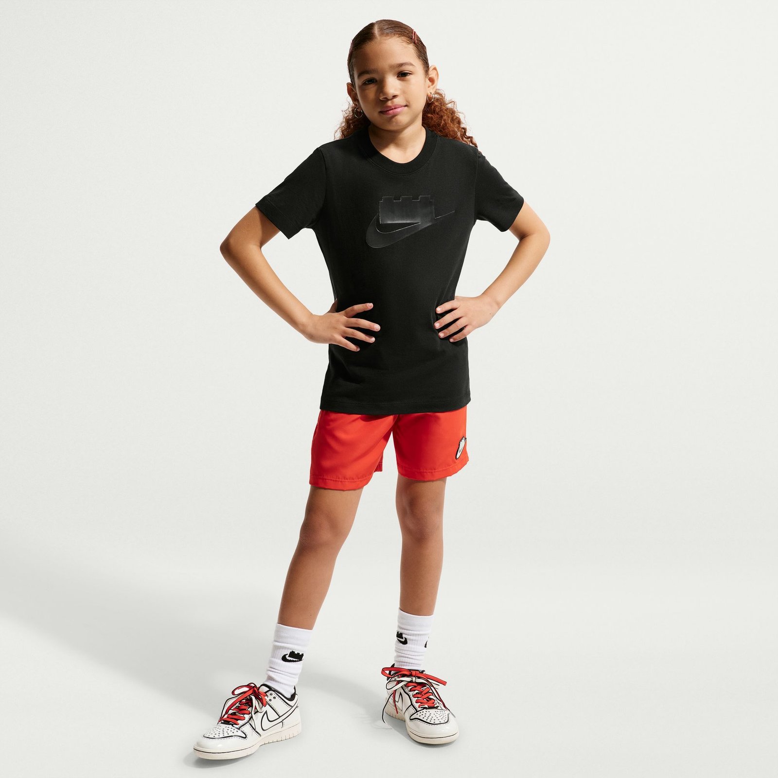 Nike x LEGO Collection T-paita isommille lapsille - musta