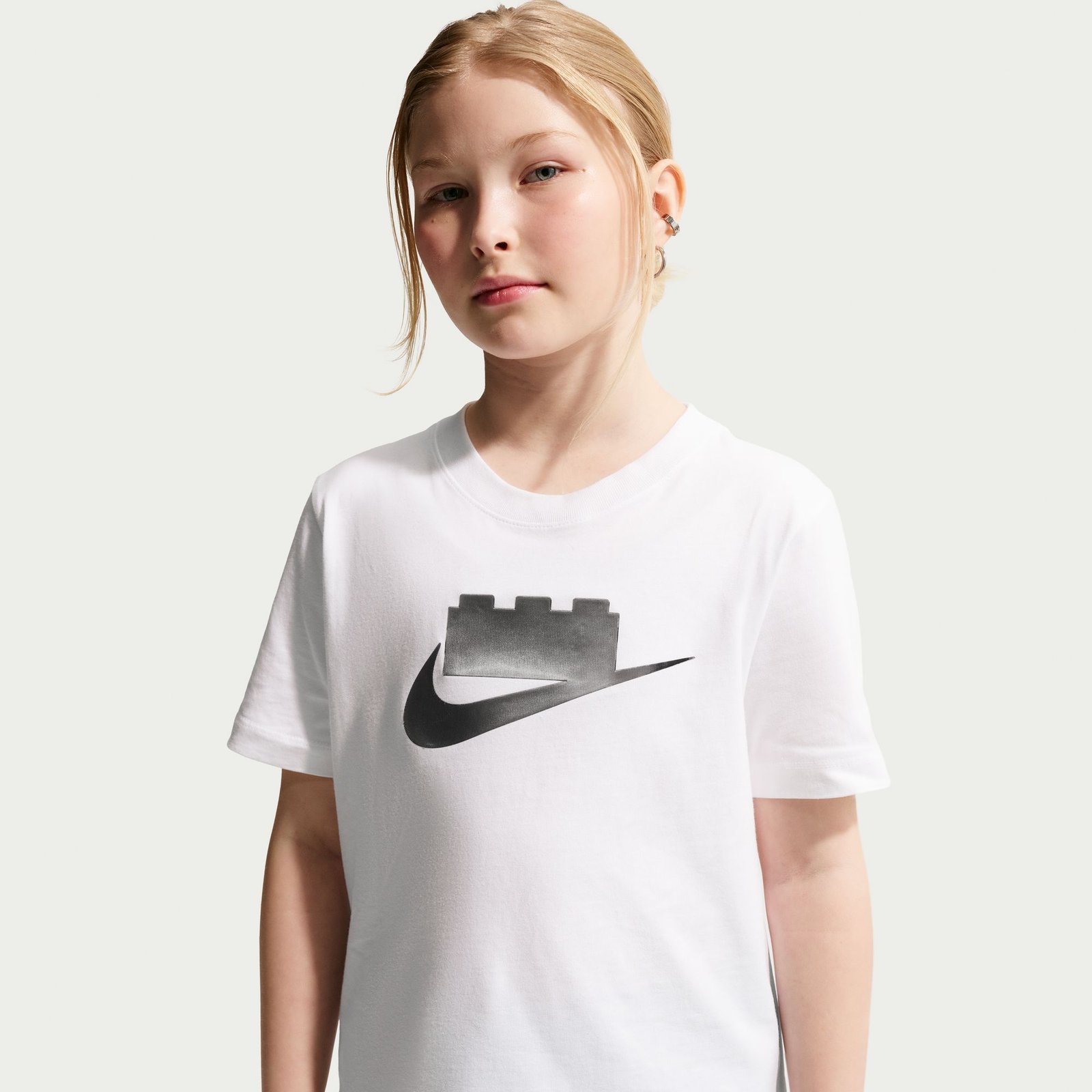 Nike x LEGO Collection T-paita isommille lapsille - valkoinen
