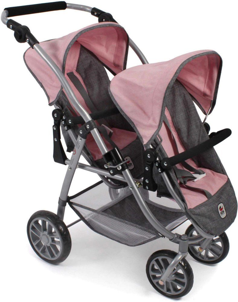 Bayer Chic Nukenvaunut 2000 Kaksostenrattaat Pinkki/Harmaa (Nukelle)