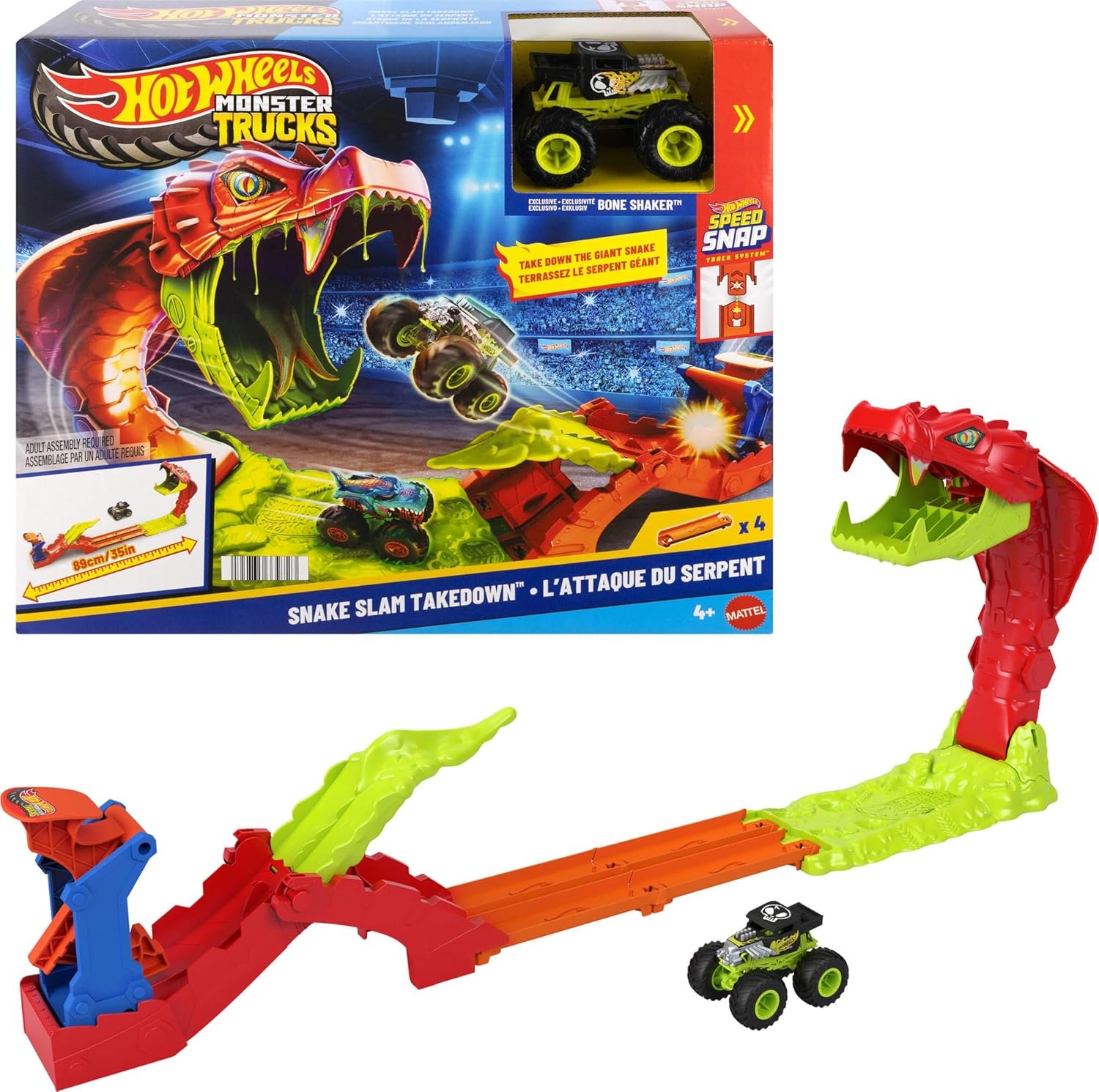 Hot Wheels Monster Trucks Snake Slam Takedown Monsteriautorata