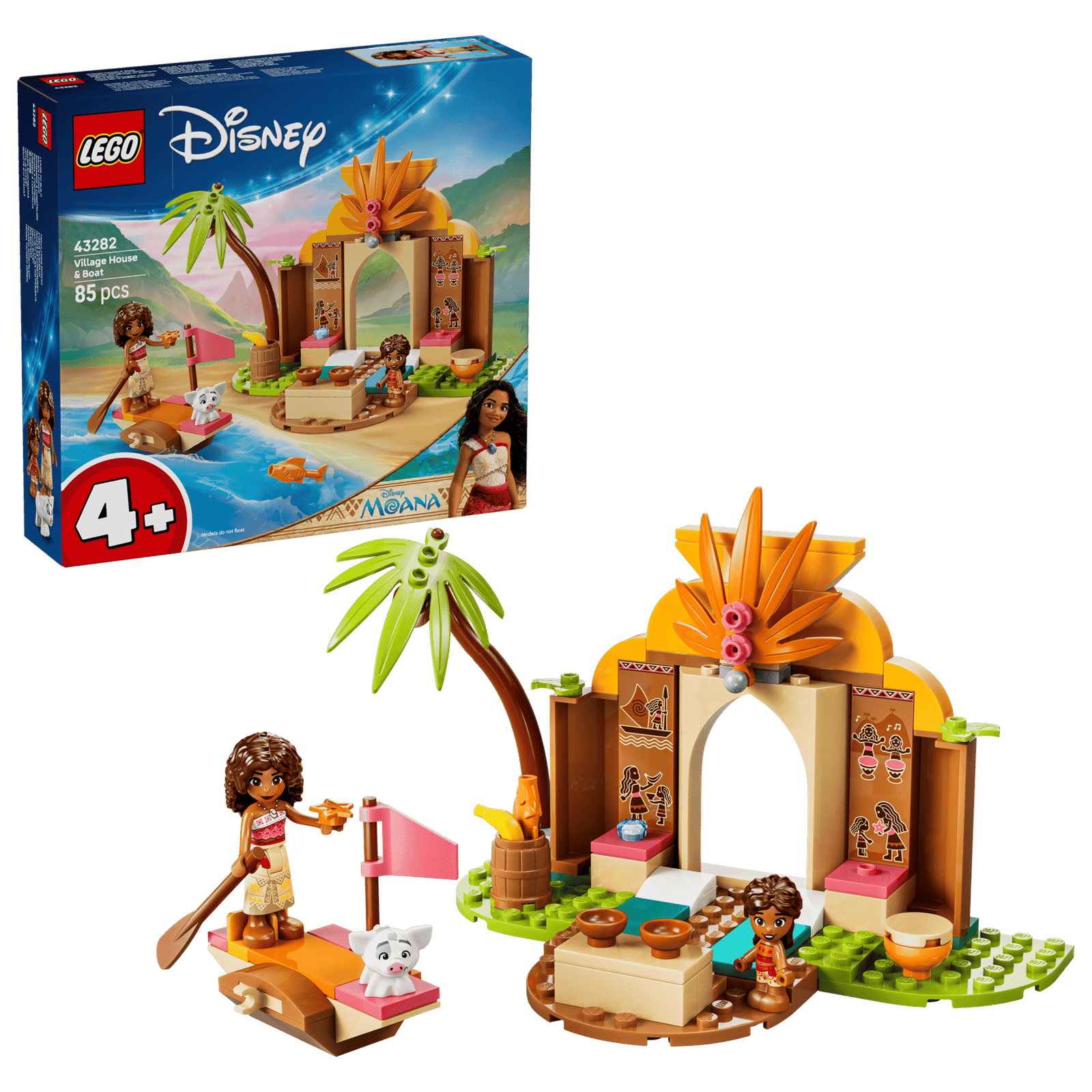 LEGO Disney Vaiana 43282 Kylän Talo ja Vene