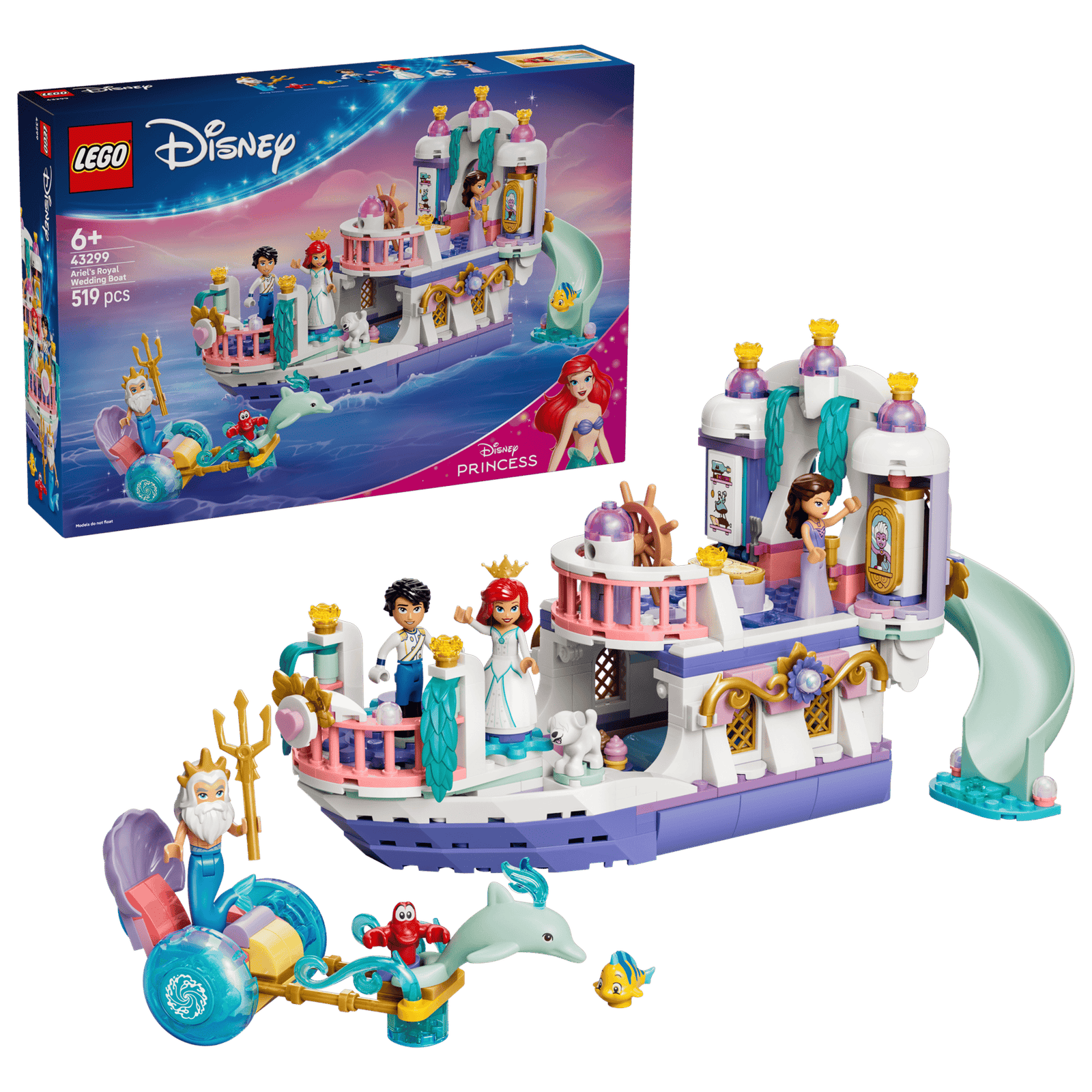 LEGO Disney 43299 Arielin Kuninkaallinen Häävene