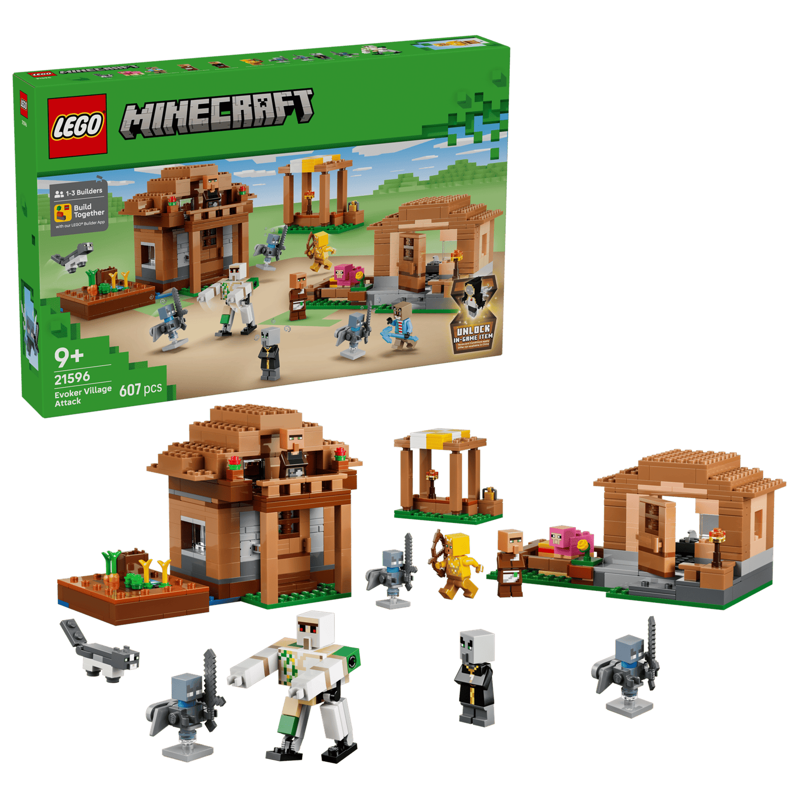 LEGO Minecraft 21596 Hyökkäys Kutsuilijakylään