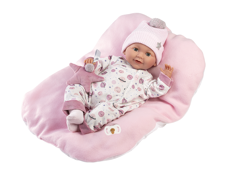 Llorens Pehmeävartaloinen Nukke Heidi 42cm Liikkuvilla Luomilla