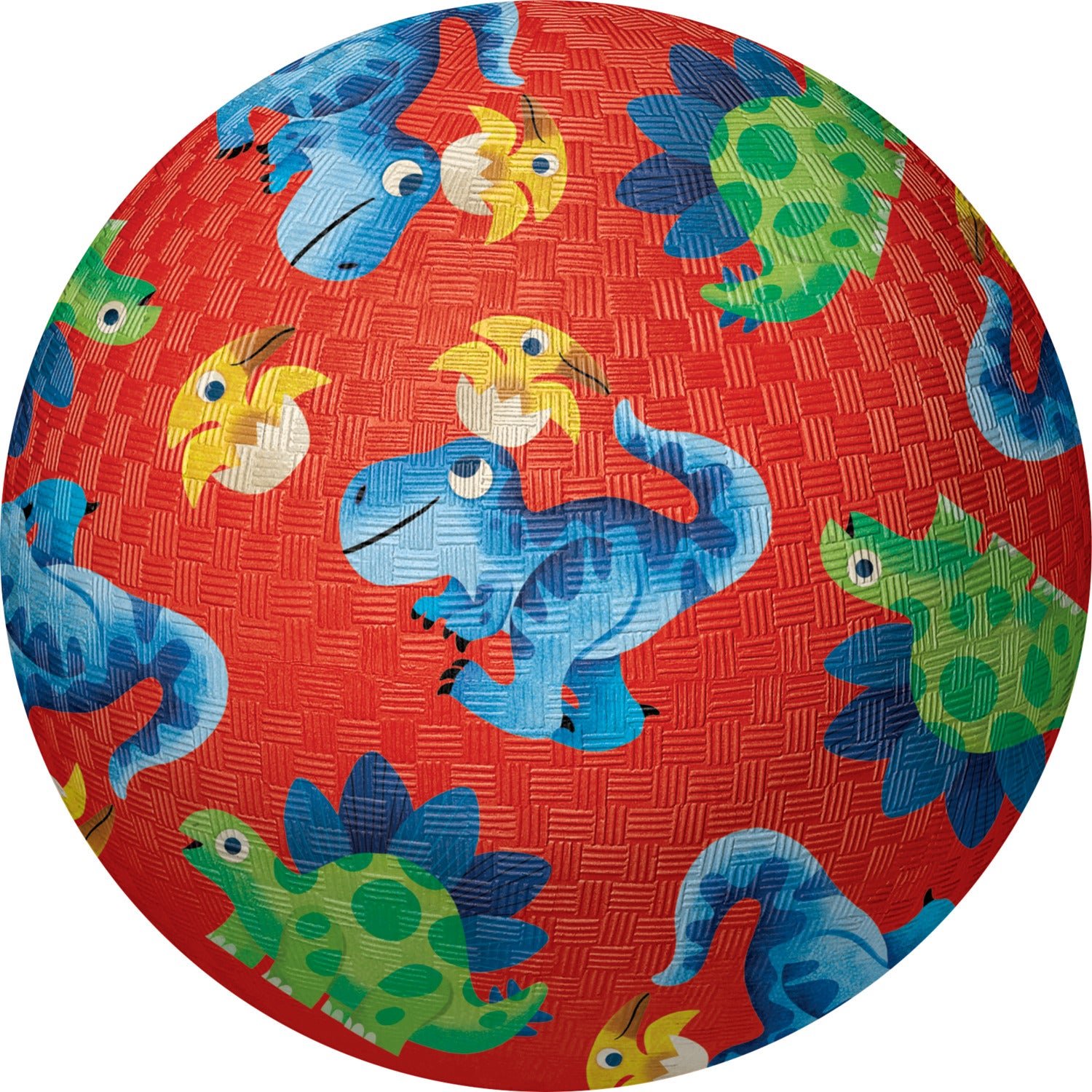 Luonnonkumipallo 18cm Dinosaurukset Punainen
