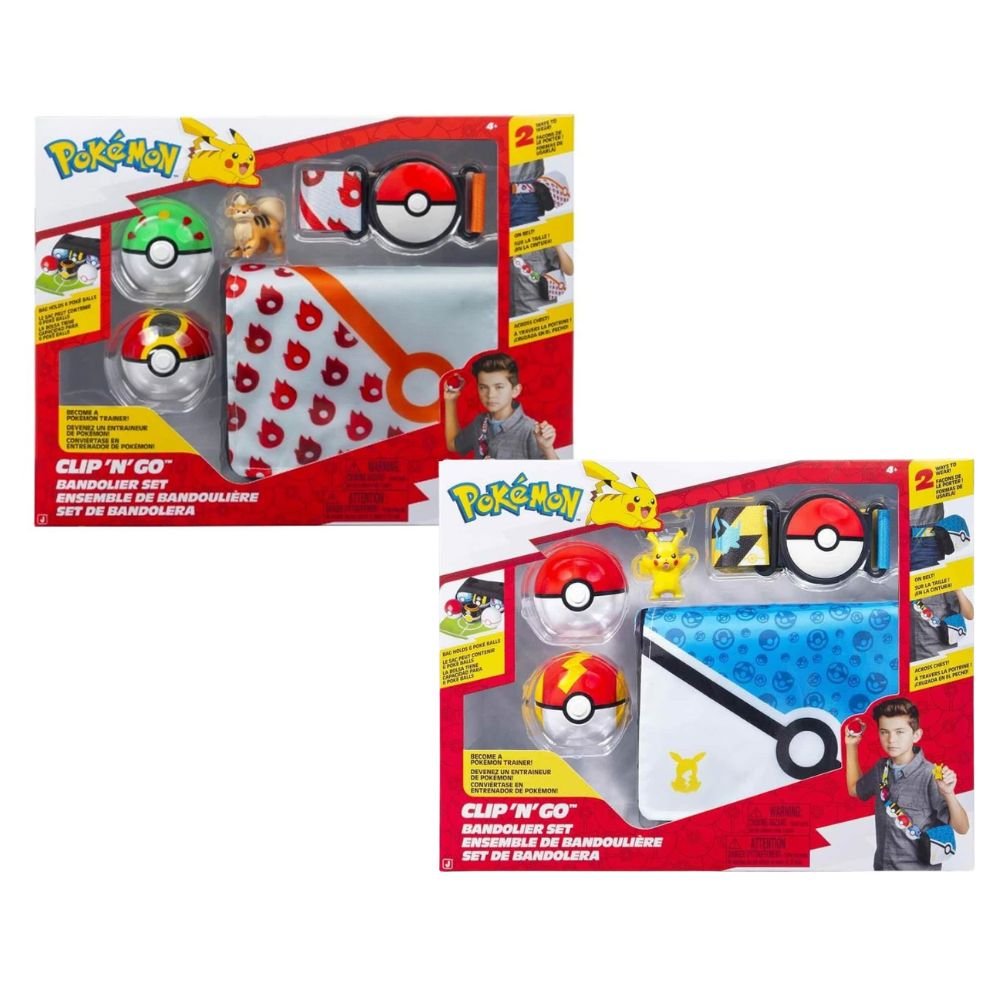 Pokemon Clip 'N' Go Patruunavyö Setti ja Hahmo (Kahta erilaista)