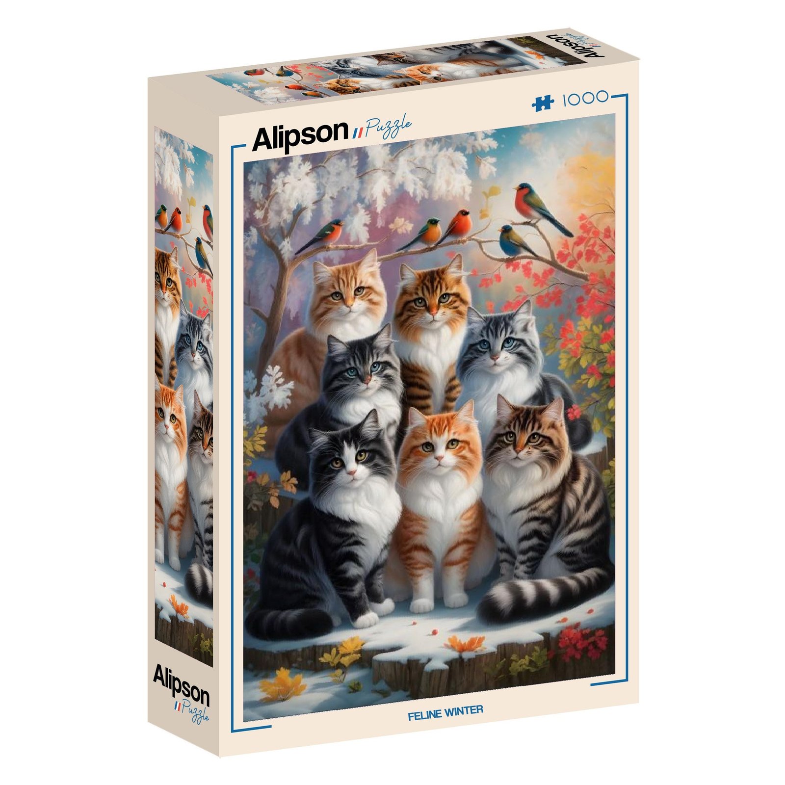 Alipson Puzzle 1000 Palan Palapeli Feline Winter