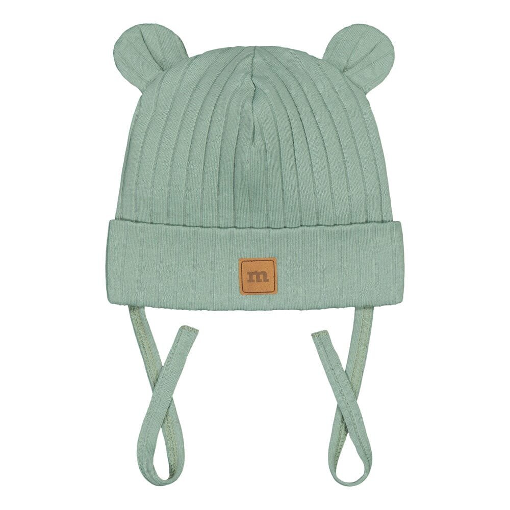 Wide Rib Bear Beanie -Pipo | Dusty Green - 1-2Y