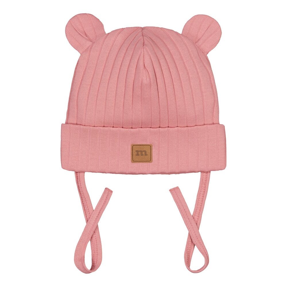 Wide Rib Bear Beanie -Pipo | Dusty Rose - 1-2Y