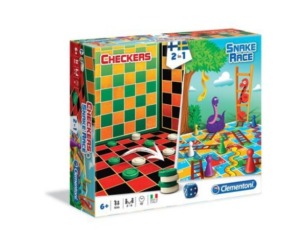 Clementoni Checkers and snake race -pelisetti