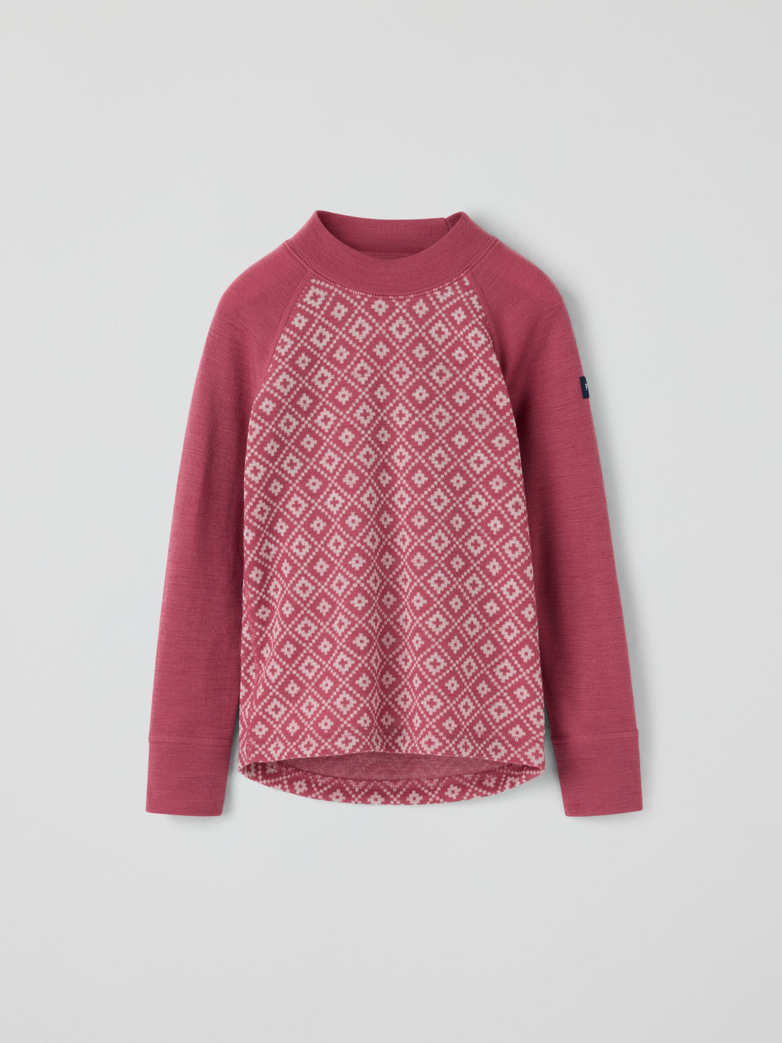 Pitkähihainen paita merinovillaa jacquard