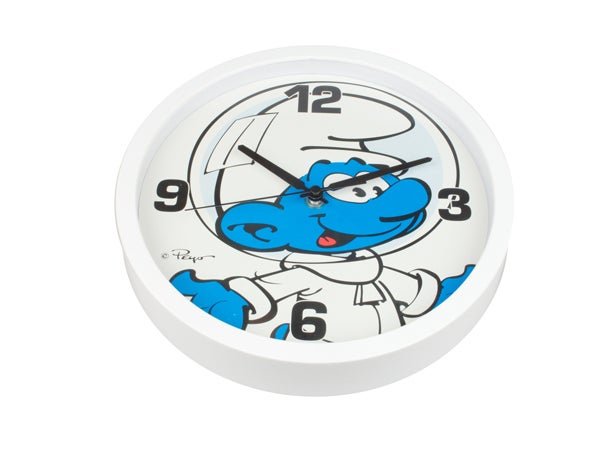 Smurffit seinäkello, valkoinen 25 cm
