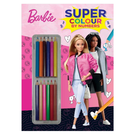 Barbie Super Väritä Numeroiden Mukaan Kirja
