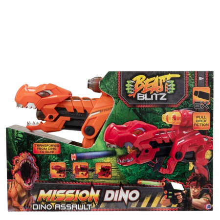 Beast Blitz Dino Assault Dart Gun – 6 Darts