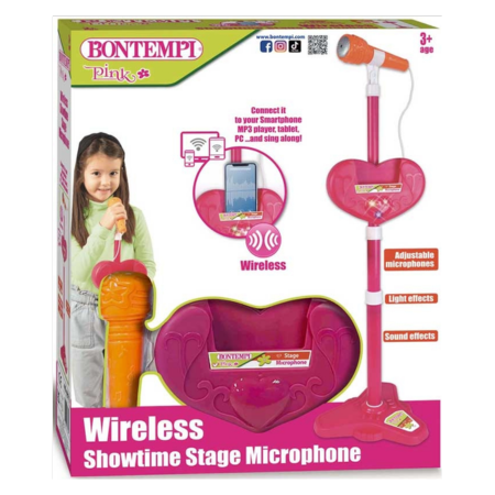 Bontempi Wireless Showtime Stage Microphone – Pinkki