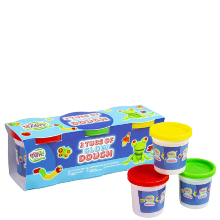 Dough Tastic Glow-in-the-Dark Dough – 3 kpl