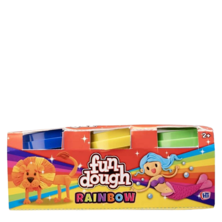 Fun Dough Rainbow Bright & Glow Modelling Dough Set Assorted
