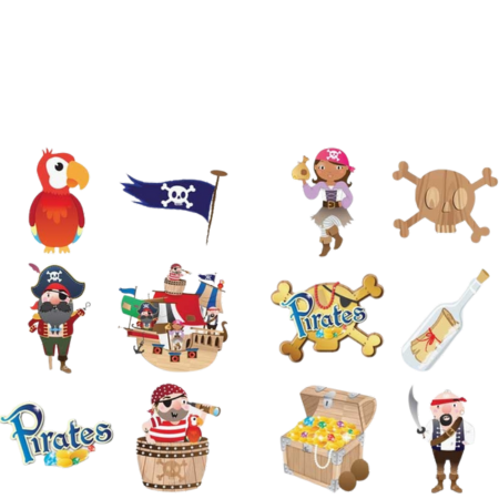 Henbrandt Fun Tattoos Pirates Assorted – 6 kpl