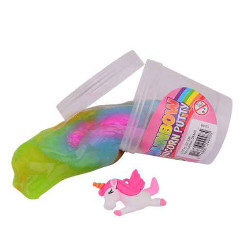 Johntoy Sateenkaariyksisarvinen Putty Yksisarvishahmolla - 9,5 cm