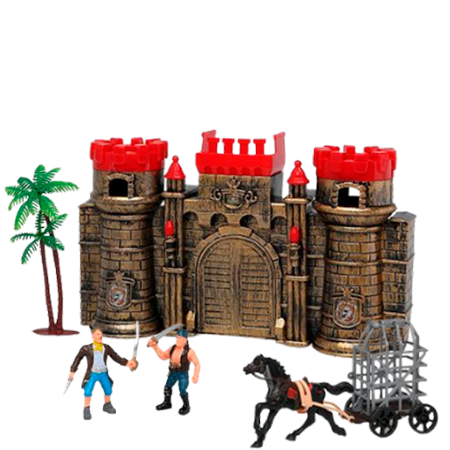 Keyly Toys Merirosvolinnan leikkisetti - 6 kpl