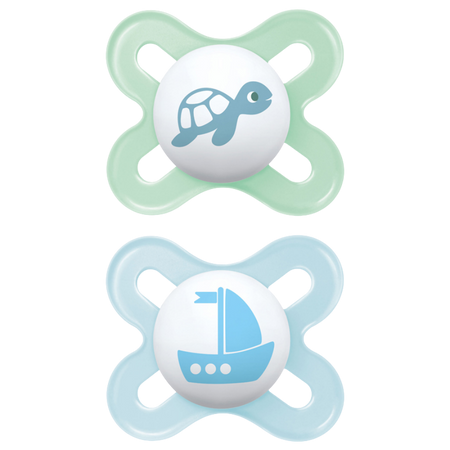 MAM Start Blue Cute Turtle & Sailboat Design 0–2 kk Tutti – 2 kpl