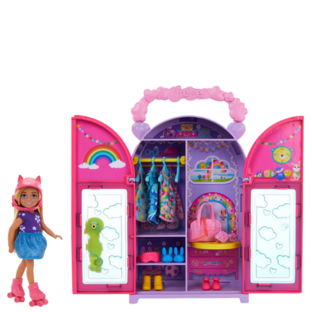 Mattel Barbie Chelsea Closet & Doll Toy Playset