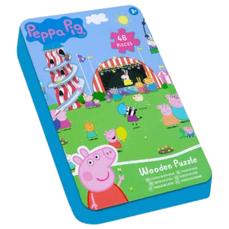 Peppa Pig Puinen Palapeli Tin-rasiassa – 48 kpl