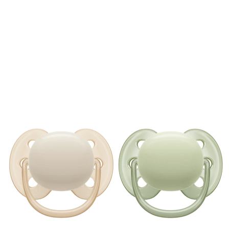 Philips Avent Ultra Soft 0–6 kk Boy Baby Beige & Green -väriset Tutit – 2 kpl