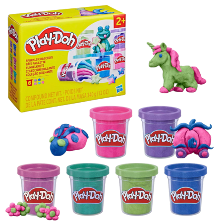 Play-Doh Kimalteleva Muovailumassasetti – 6 Osaa